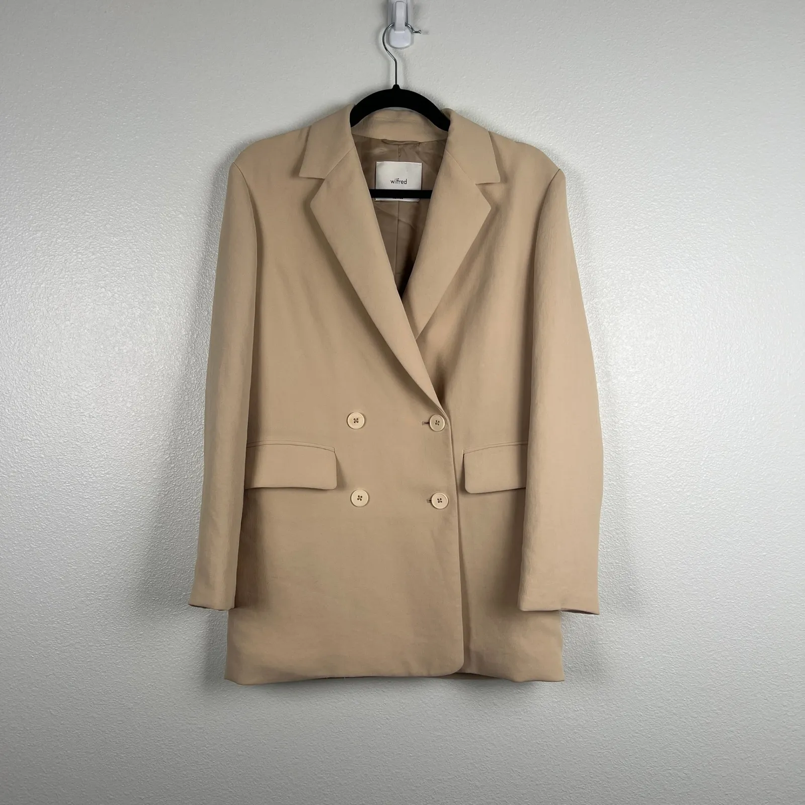 Aritzia Wilfred Women's Blazer Oat‎ Beige Sz XS - Image 2