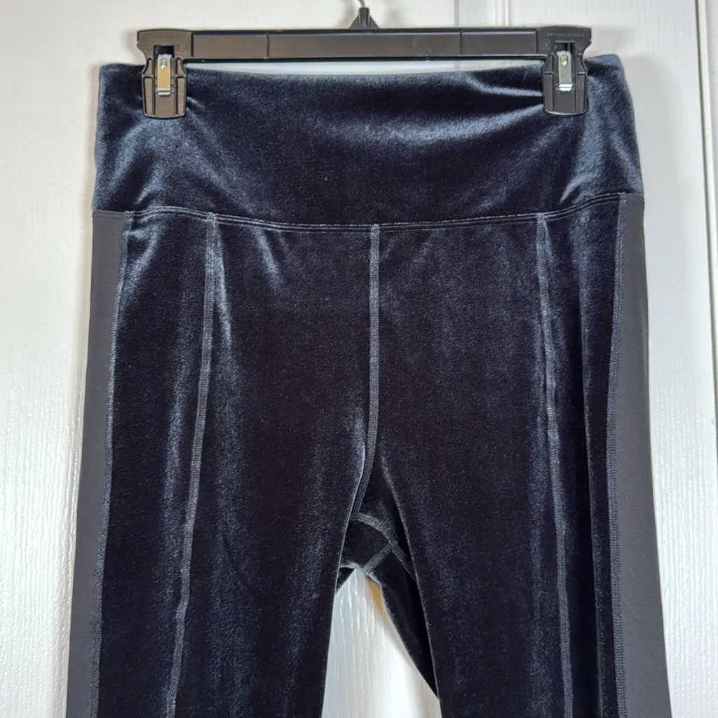 Alana Navy Blue Velvet Luxe Leggings Tights Size Med EUC #5786 - Image 2