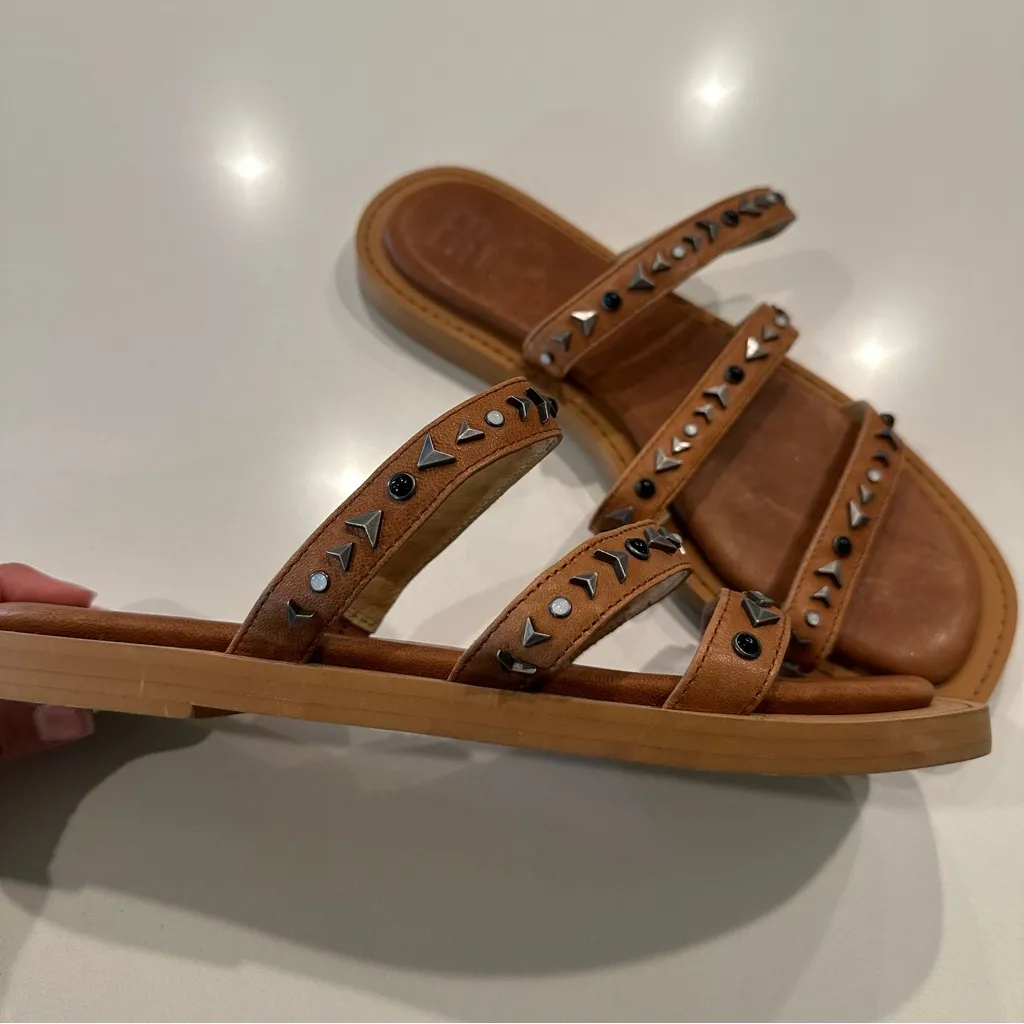 Frye Faye Studded Slide Sandals Premium Leather Size‎ 10 - Image 5