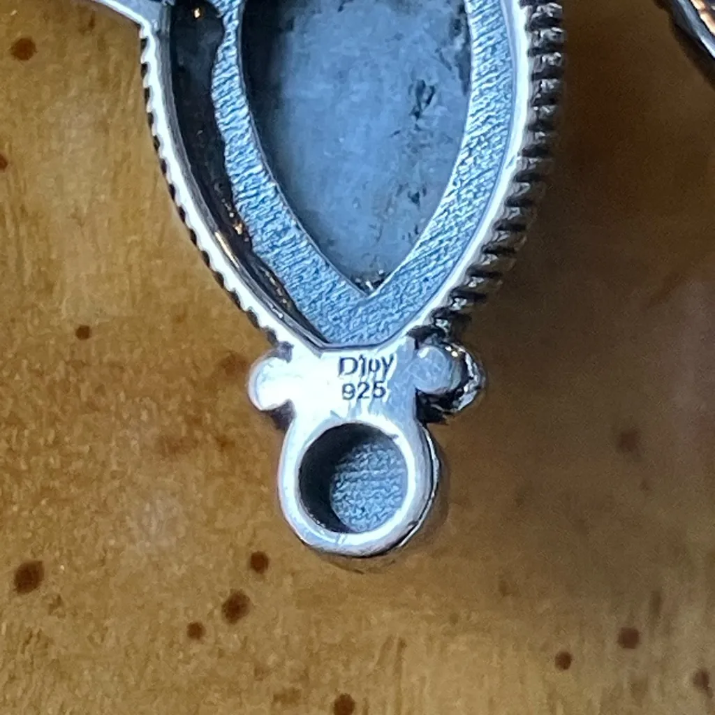 White Buffalo Turquoise Sterling Silver Horn Earrings - Image 5