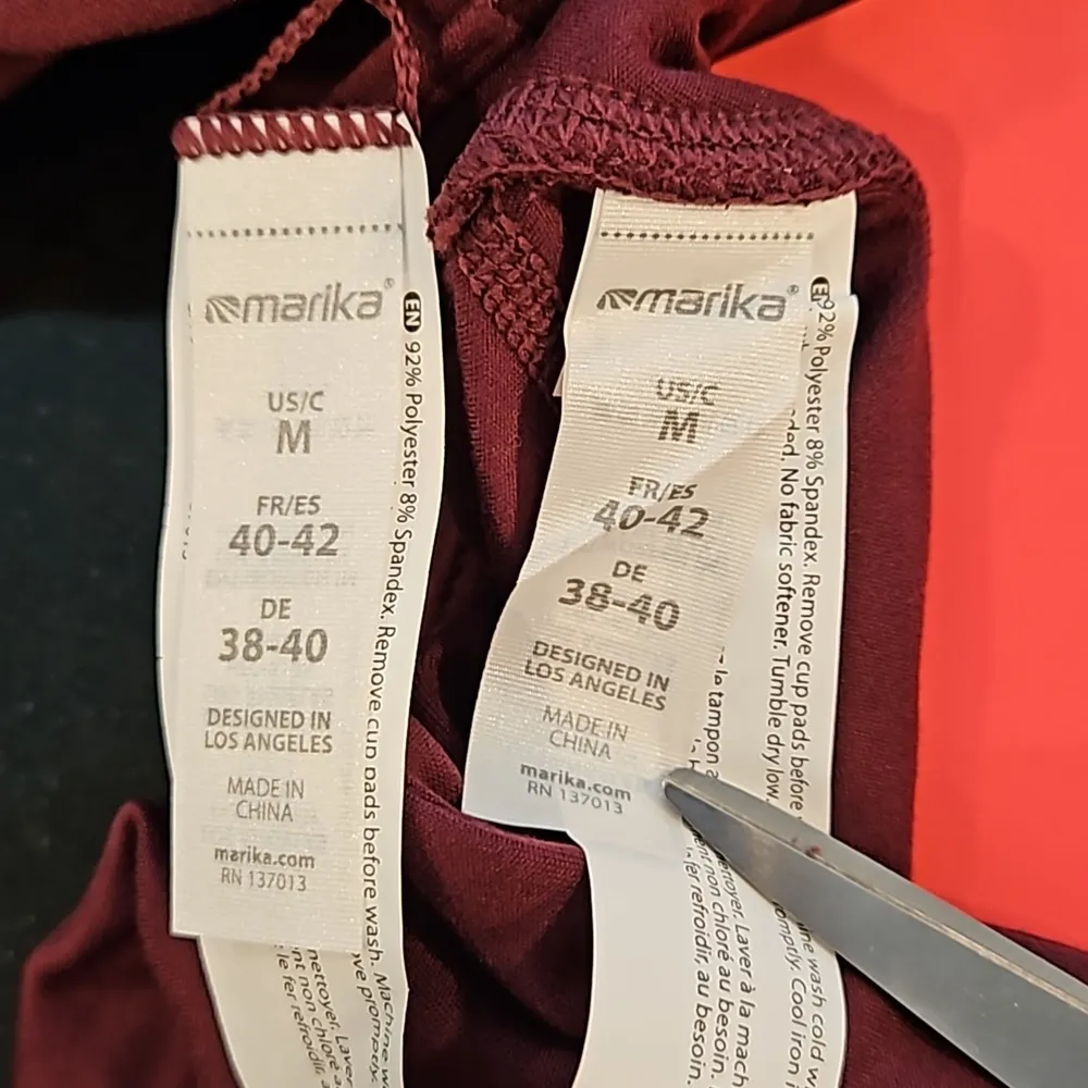 💕MARIKA💕 Marley Metallic Sports Bra + Leggings Grape Wine/ Copper Medium M NWT - Image 16