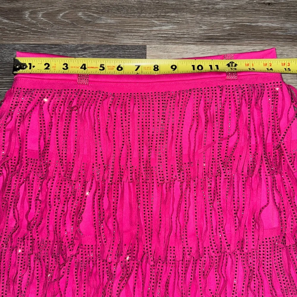 Pink Fringe Cowgirl Nashville Skirt Size M - Image 5