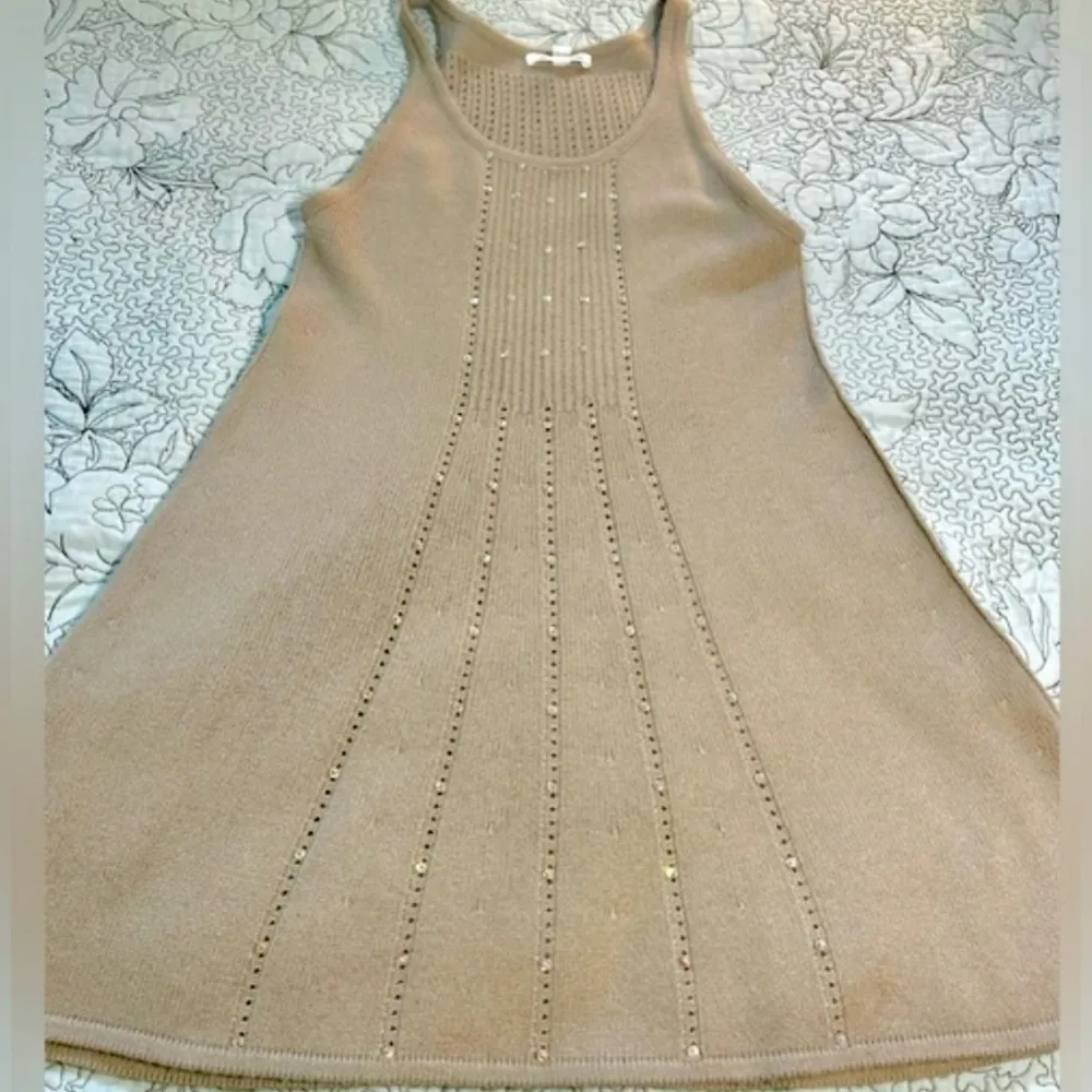 ALICE+OLIVIA Cashmere/Wool Sequined Classic Preppy Mini Sweater Dress  Sz Small - Image 8