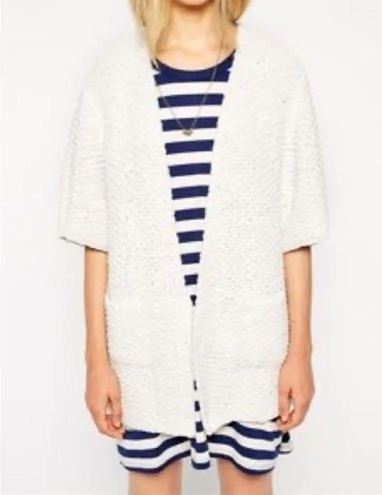Ganni snowball knit white cardigan - Image 2