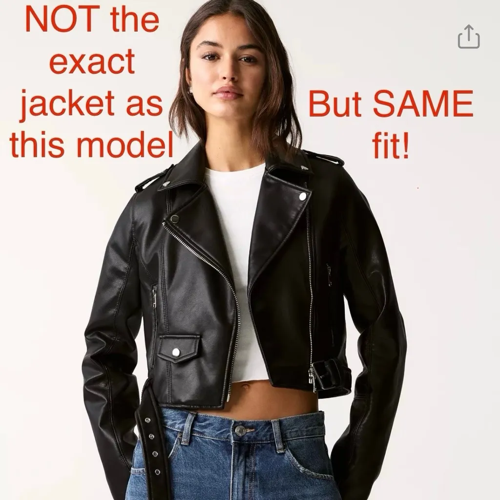 Pull & Bear  Faux Leather Jacket - Image 5