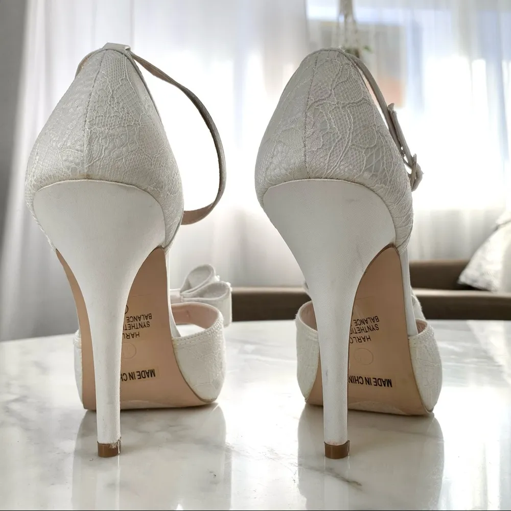 💎💕 Your Party Shoes • Harlow Wedding Heels 💕💎 White Size 5.5 - Image 7