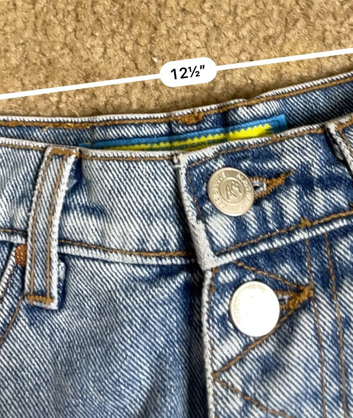 Paris Blue Original Button Fly High Rise Vintage Shorts Size 0 - Image 4