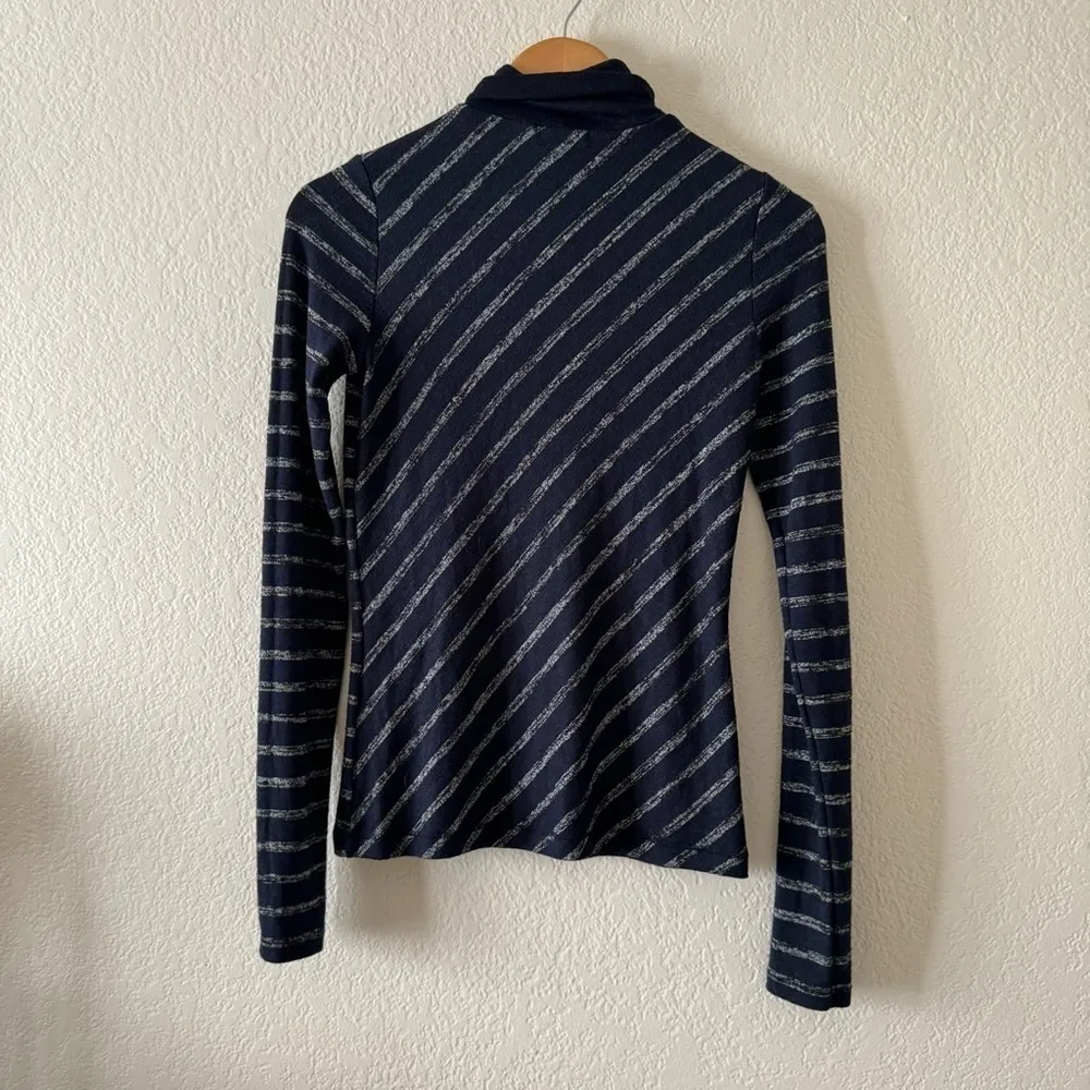 Rag & Bone Landon Navy Black Stripe Turtleneck - Image 6