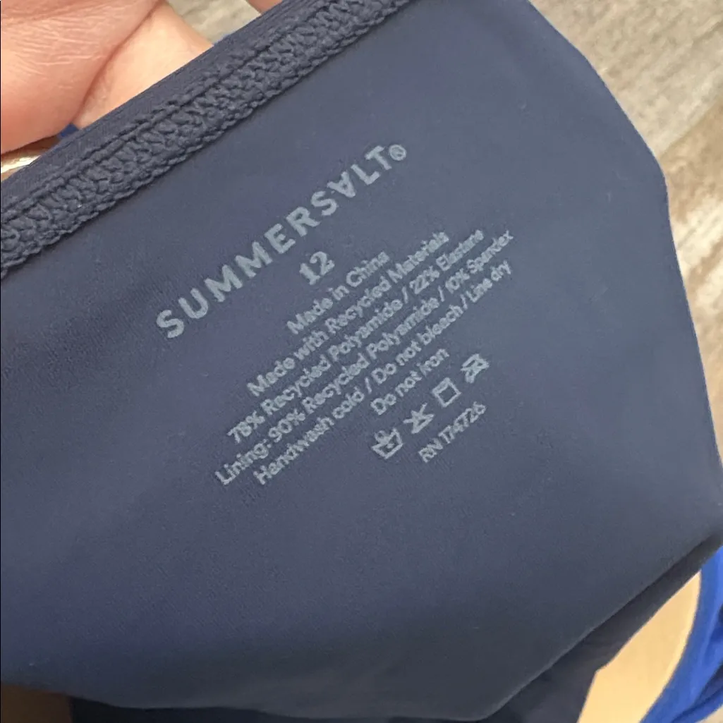 Summersalt Ruffle Backflip Swimsuit One Piece Navy Blue Size 12 - Image 9