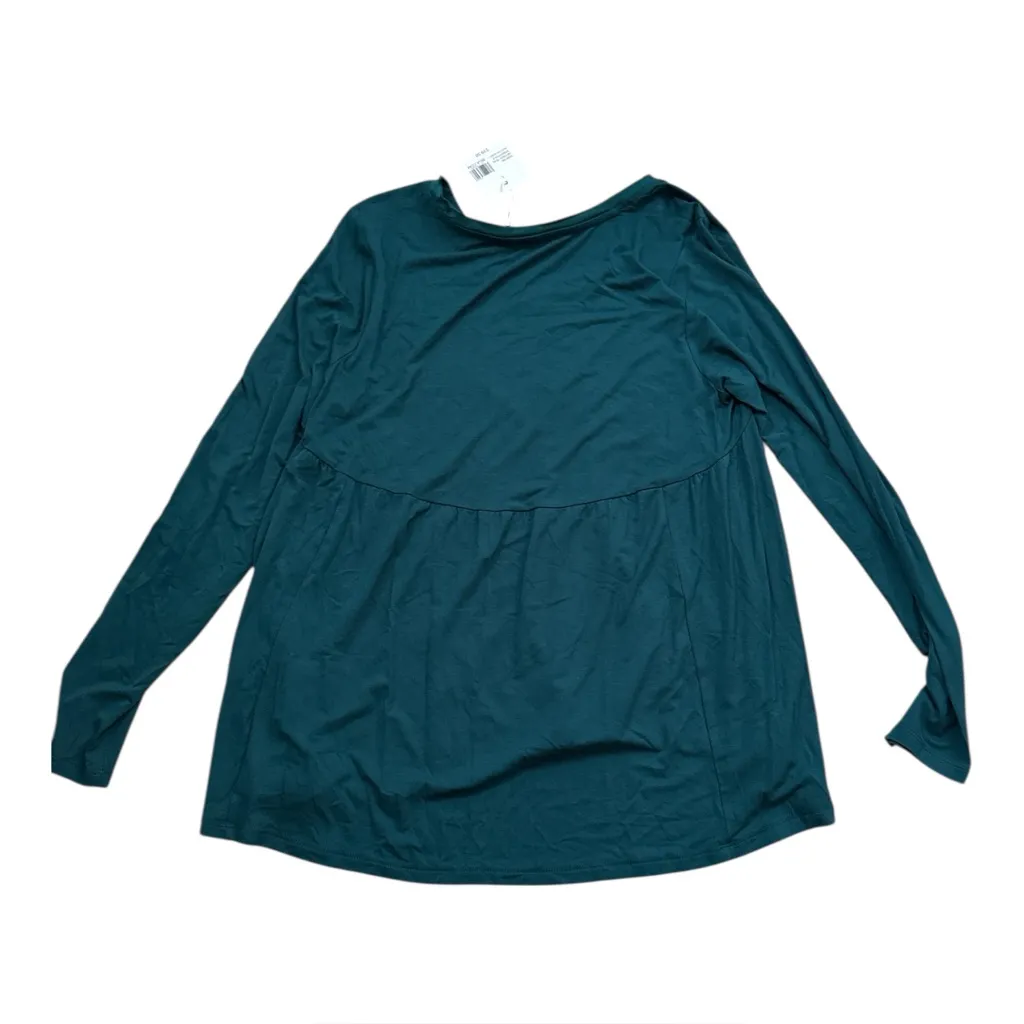 NWT Kaari Blue Belk Long Sleeve Swing Tee | Dark Teal Green | Large - Image 4