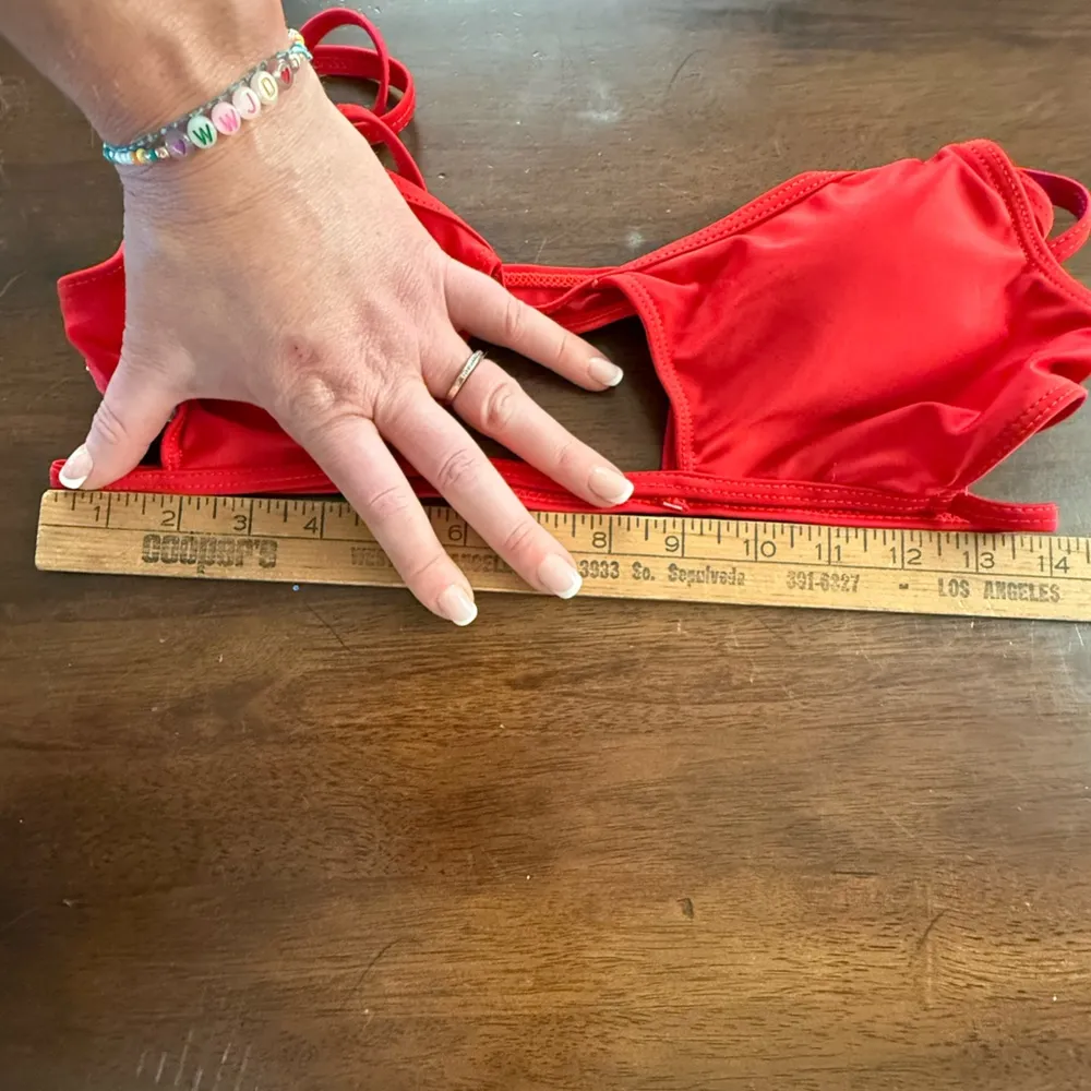 NWOT Red Bikini with Cage Details and Side Tie Bottoms - Image 8