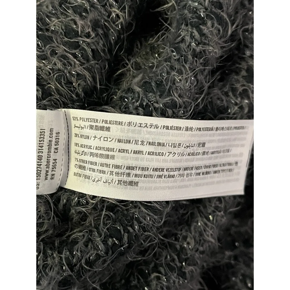 Abercrombie & Fitch New York Oversized Chunky Knit Short V Neck Sweater XS/S NEW - Image 4