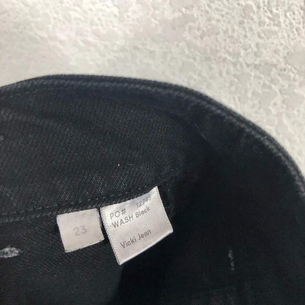 Reformation Vicki Black Jeans Size 23 High Rise Slim Straight Stretch - Image 7