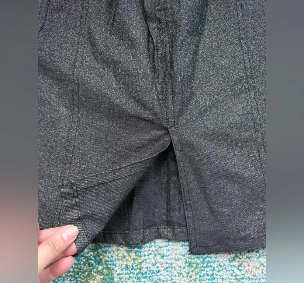 Vintage Erica Brooke metallic shimmer chain belt pencil skirt, size medium Black - Image 11