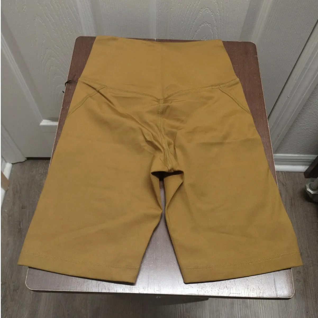 Girlfriend Collective NWT Size XS Gold/Mustard High Rise Compression Bike Shorts - Image 2