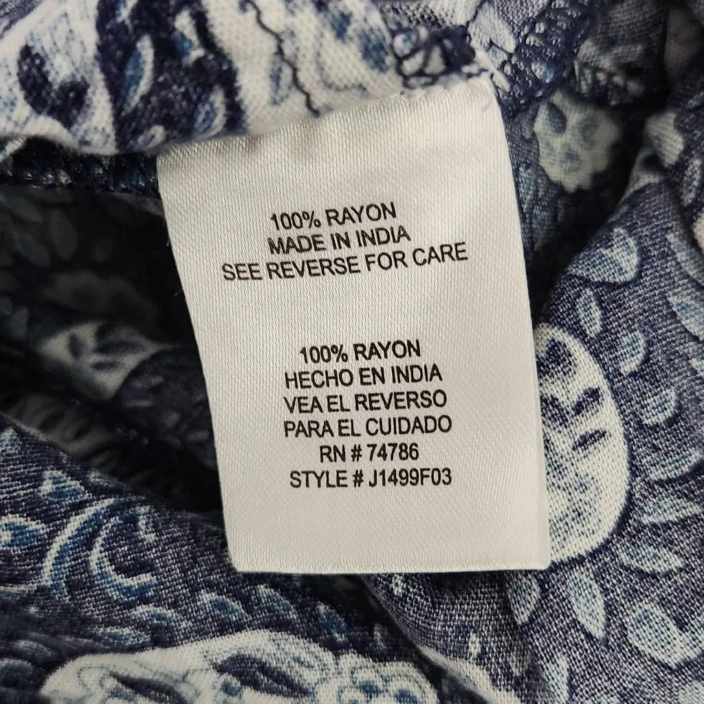 Patrons of Peace Navy Boho Skorts NWT Size XS Blue Paisley Shorts - Image 9