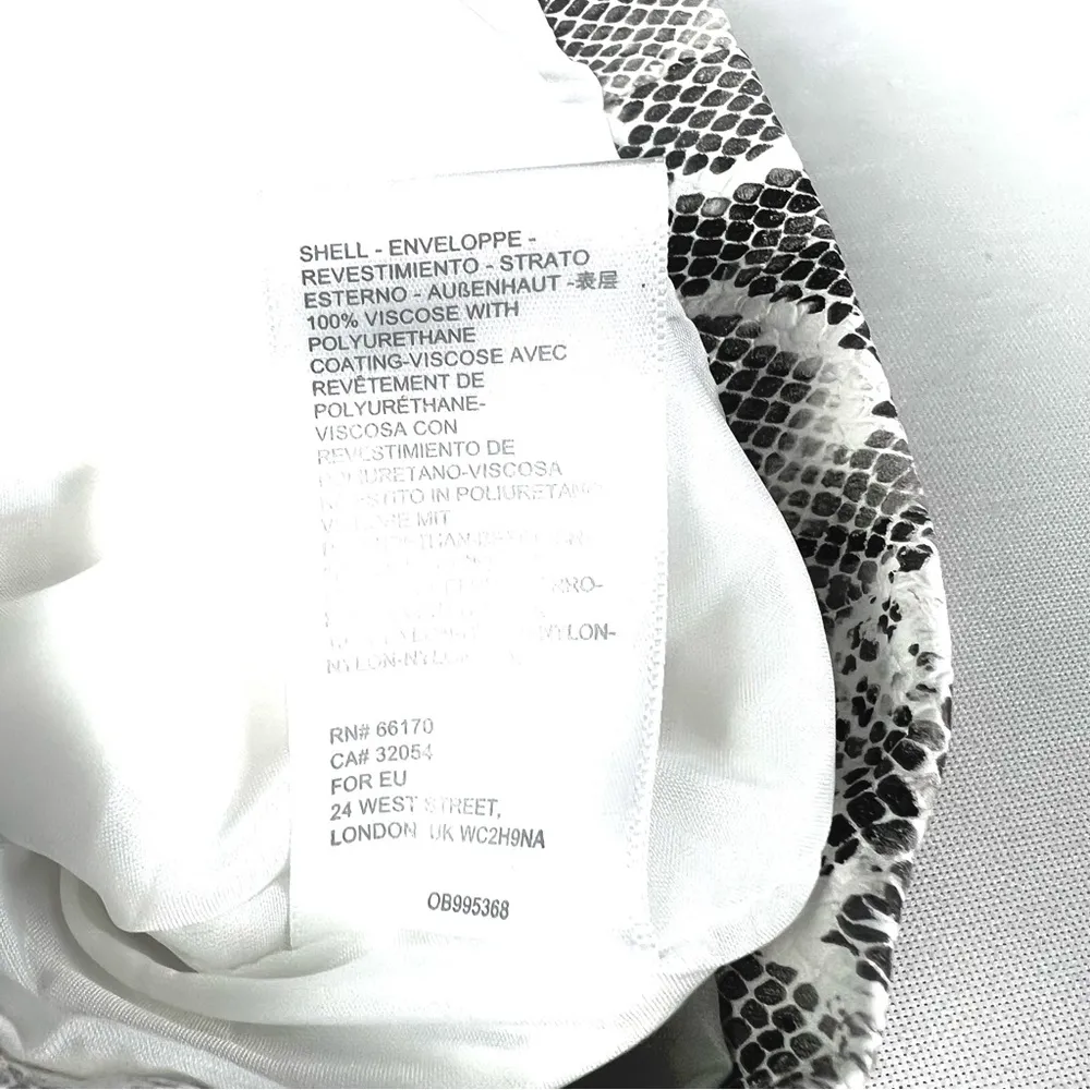 Playsuit Faux Leather Snake Print Romper - Image 14