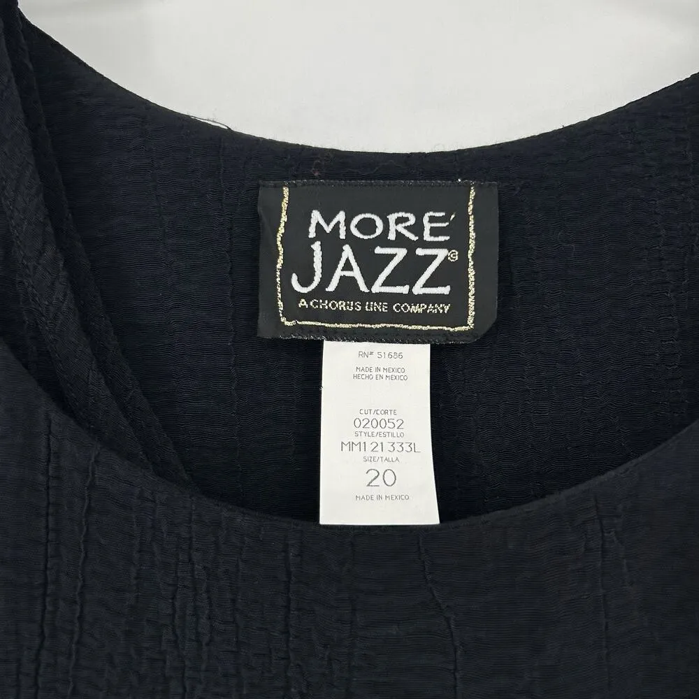 NEW Vintage More Jazz Black Maxi Dress Layered Witchy Crinkle Lagenlook Size 20 - Image 11