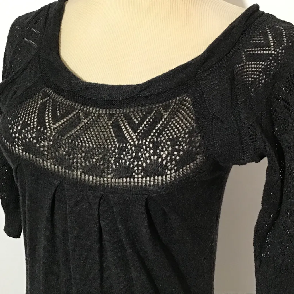 Heart Soul Knit Womens Dress‎ XS Cotton Blend Gray - Image 2