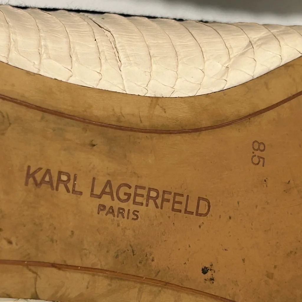 Karl Lagerfeld Ballet Flats Cream Black Size 8.5 - Image 8