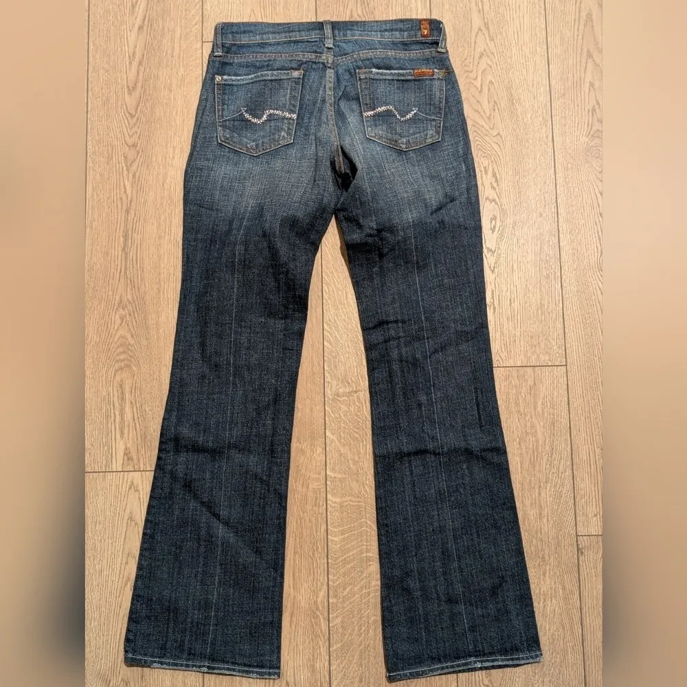 7 For All Mankind Crystal Jeans 26 Boot Cut Denim Pants Bling Vintage Y2K 2000s - Image 3