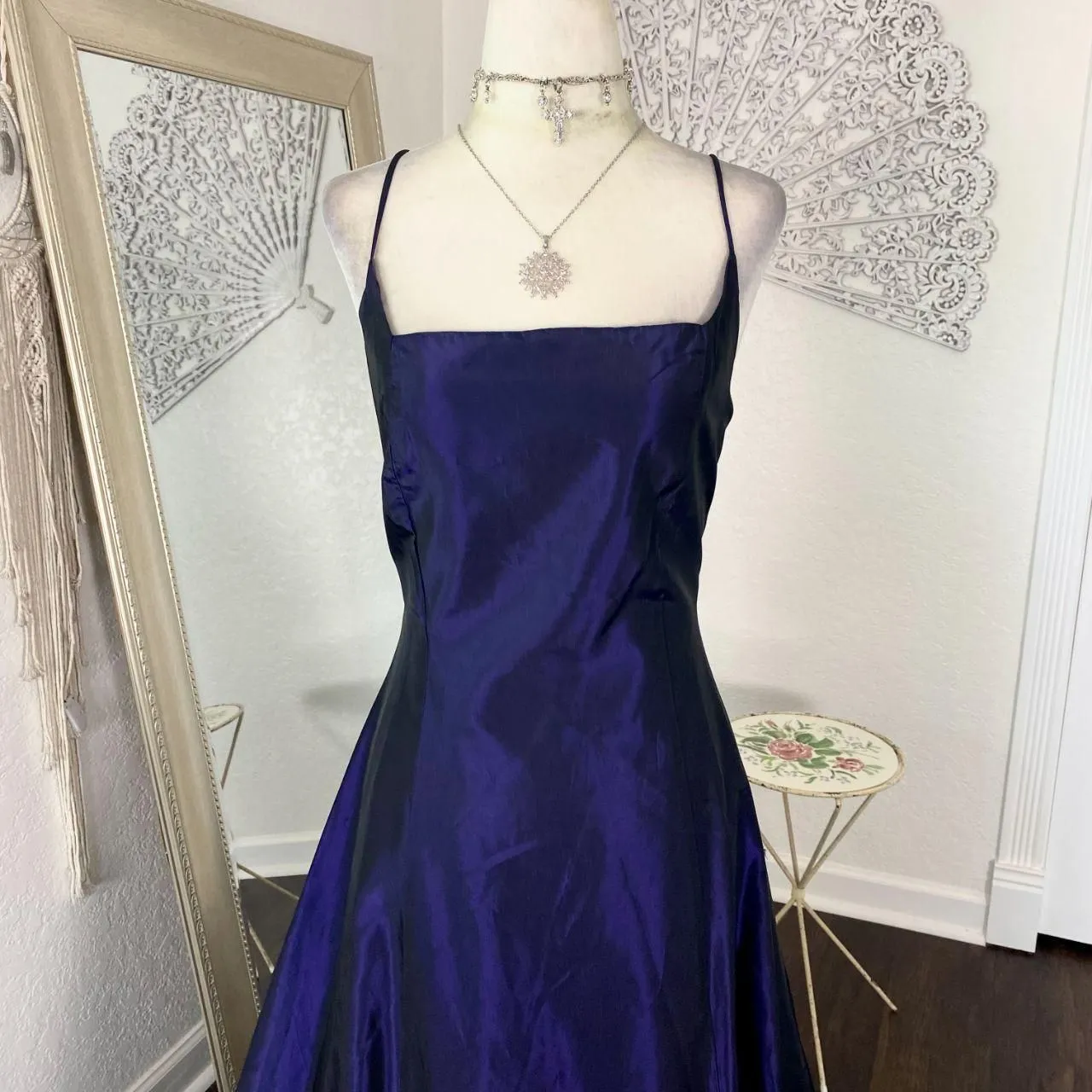 Early 2000's Iridescent Purple Whimsygoth Corset Back Princess A - Image 3