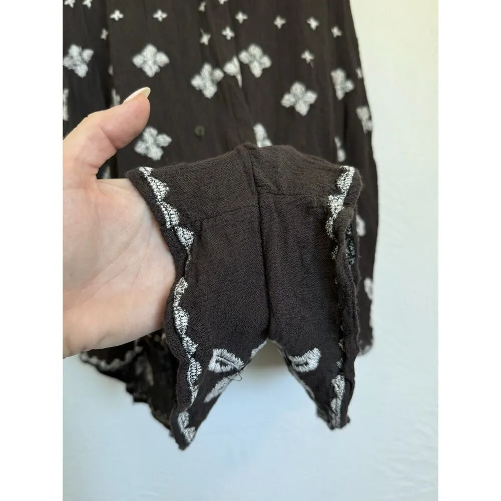 Intimately Free People Black Tank Flowy Cut Out V Neck Sequin Romper‎ X Small - Image 5