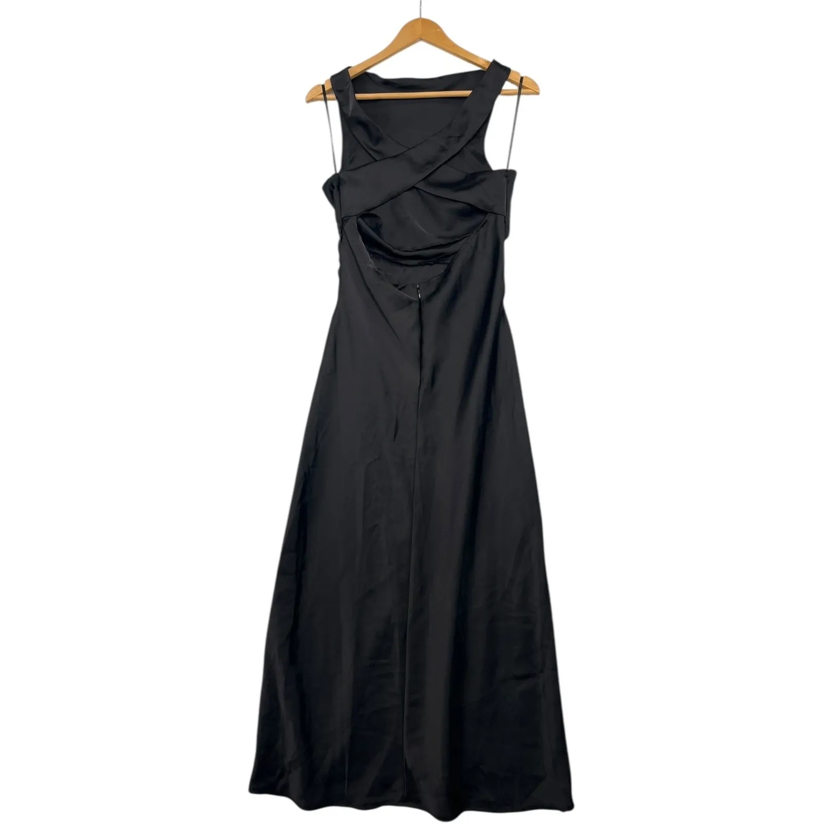 New Hello Molly Dress Womens Medium Black Maxi Evening Formal Elegant Prom Sexy - Image 2