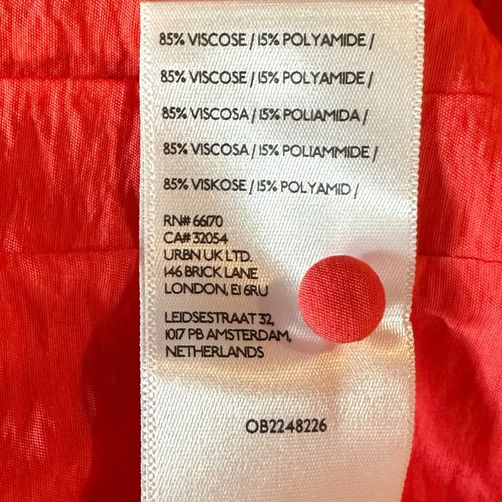 Anthropologie The Della Pleated Waist Shell Top in Red Coral Size XL NWT - Image 10