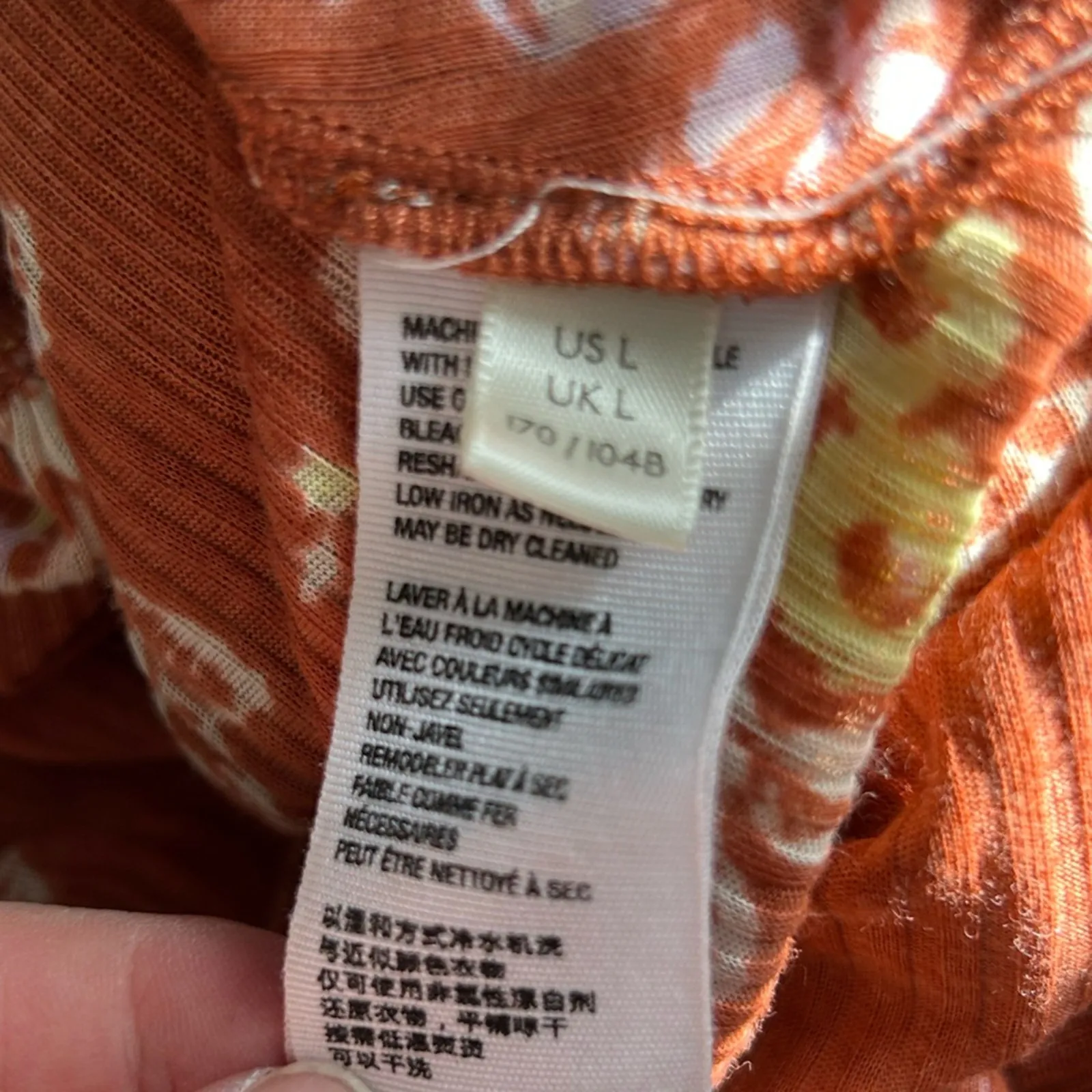 Free People Strapless Kitty Tube Tunic Dress Floral Split Hem Size L - Image 13