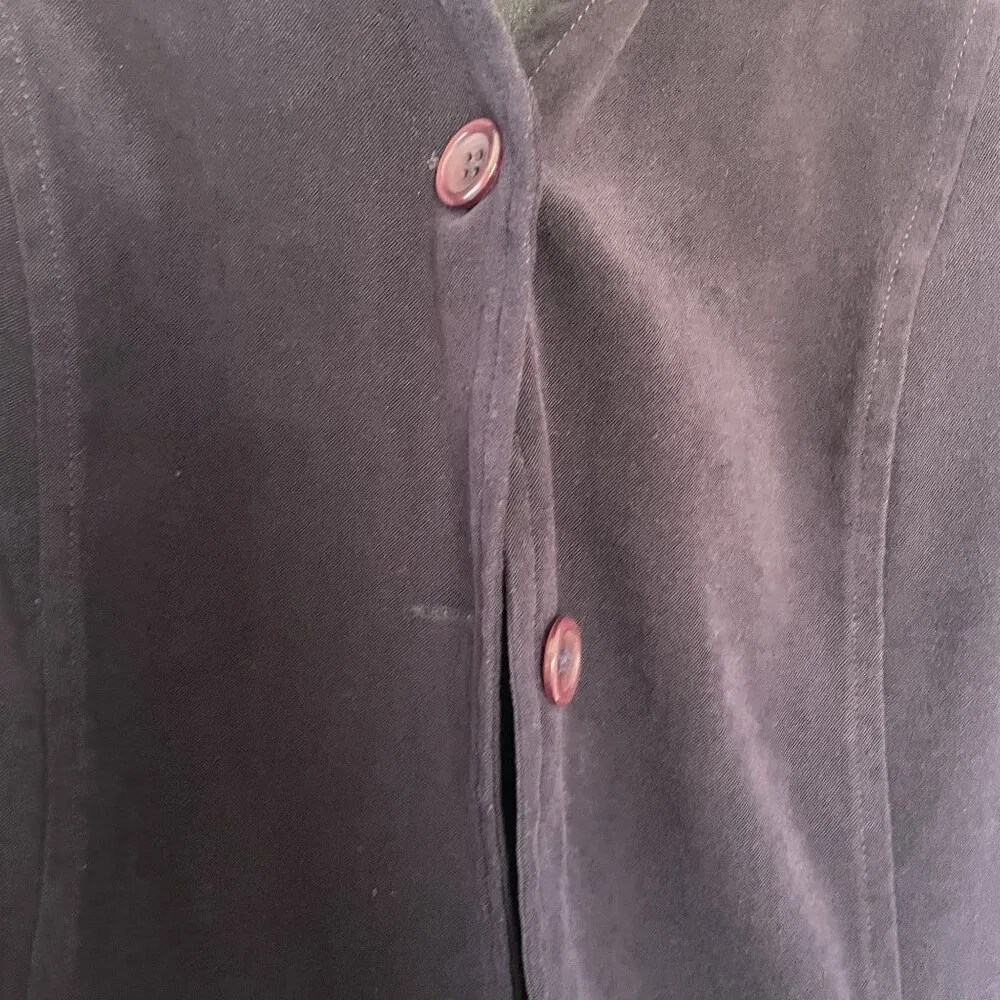 Requirements purple velvet texture women's size S business casual blazer buttons - Image 3