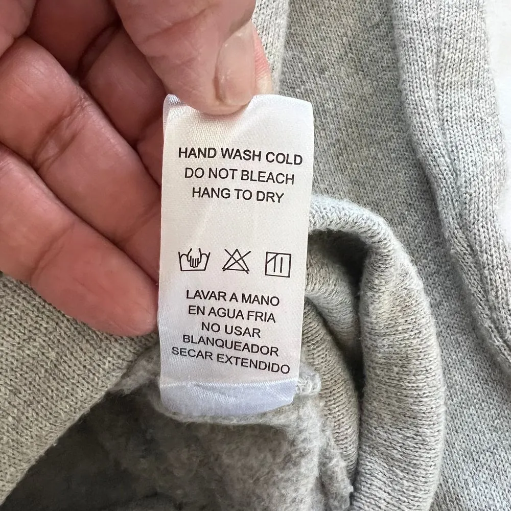 Doe & Rae Gray Hooded‎ Button Front Cardigan Sweater Jacket Cozy Cotton Blend-L - Image 3