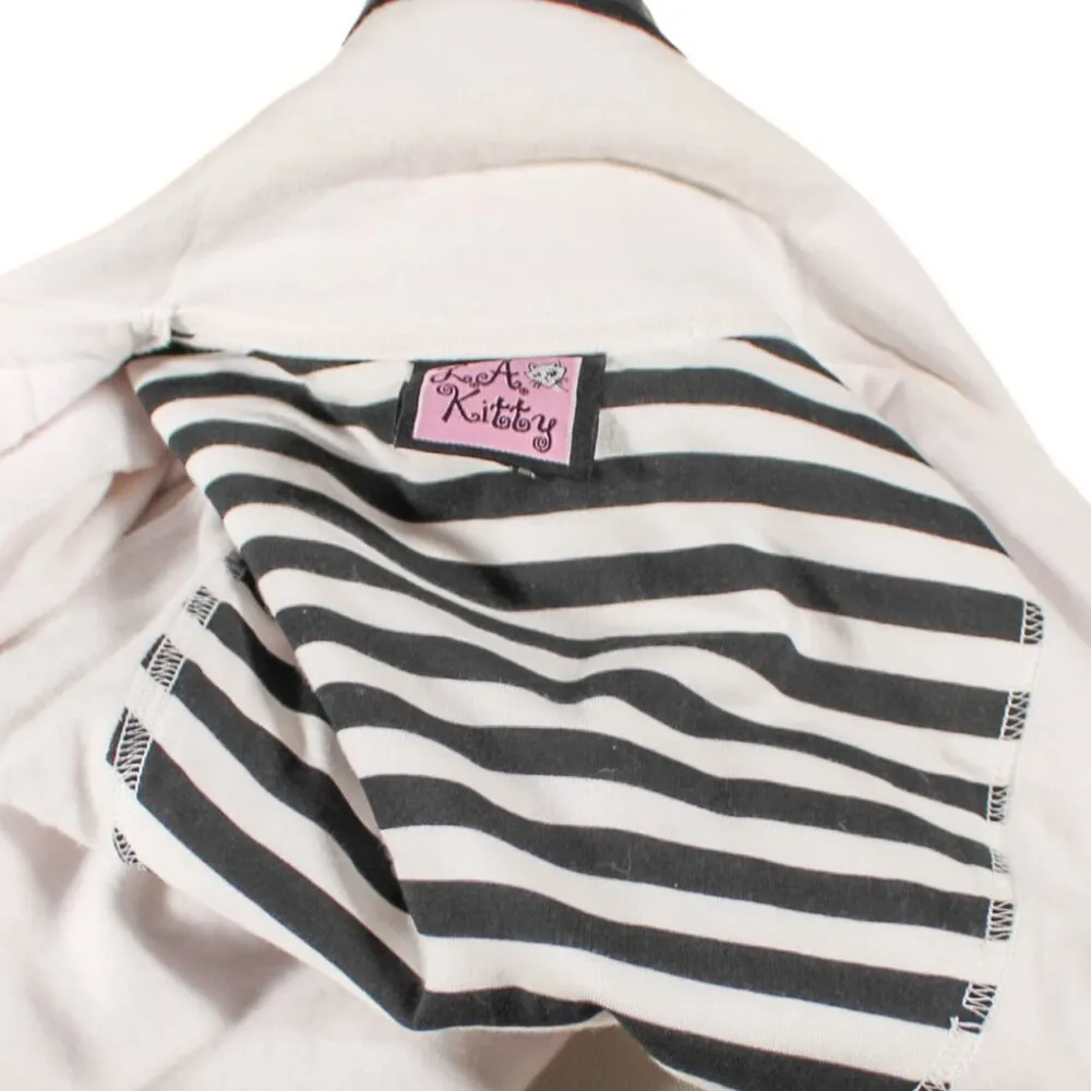 Vintage Y2K LA Kitty White Coat w/ Black Trim – Juniors L, Old Hollywood Chic Size undefined - Image 7