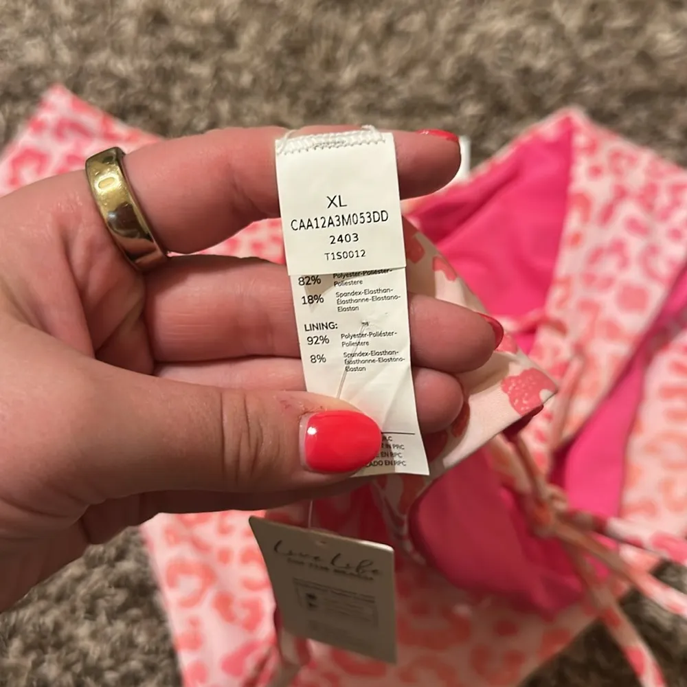 NWT Cupshe Pink Cheetah Bikini Swimsuit XL - Image 6