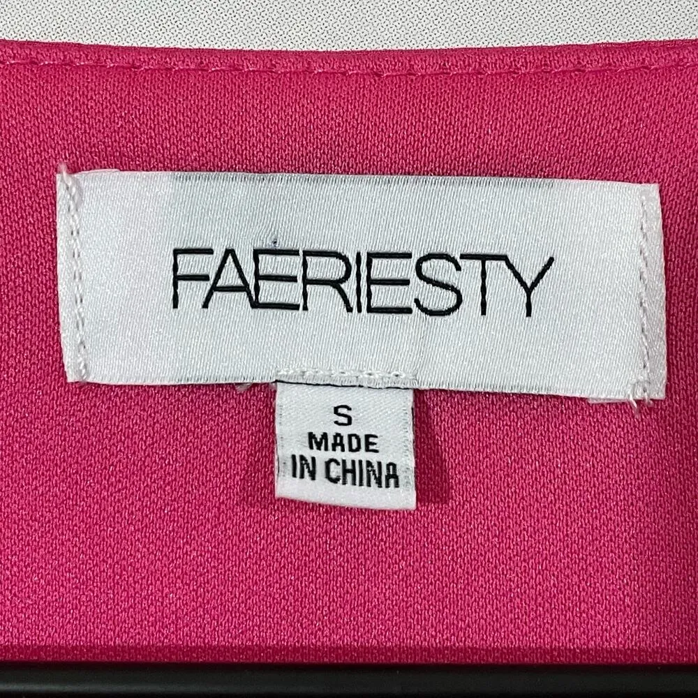 Faeriesty Swiss Dot Surplice Neck Flounce Sleeve Ruffle Hem Dress - Image 12