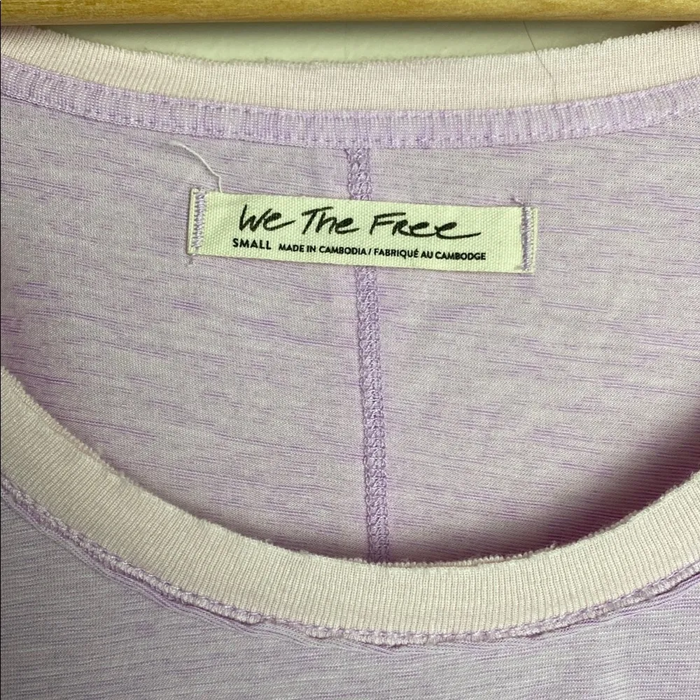 We The Free Free People Float On Flutter Sleeve T-shirt Lavender Size S - Image 4