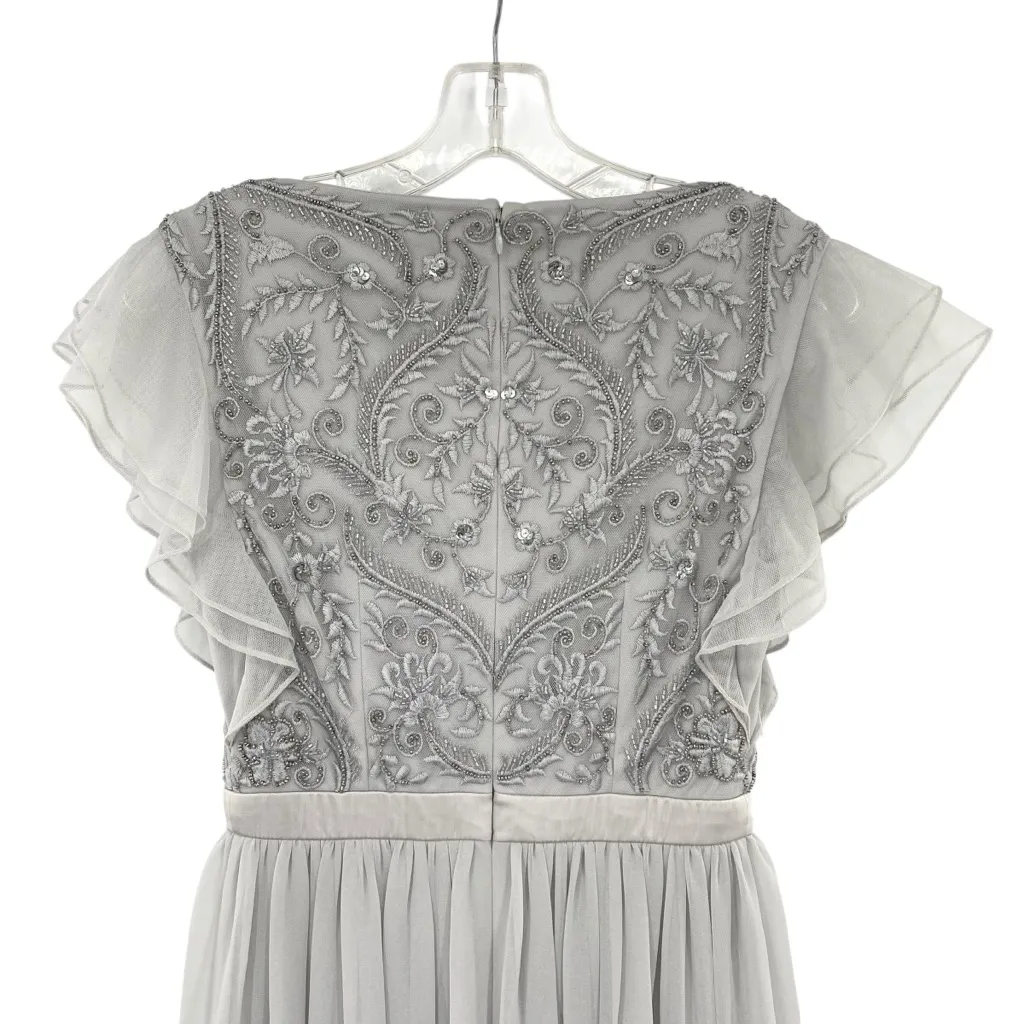 Anthropologie BHLDN Maricela Dress Beaded Chiffon Evening Formal - Image 12