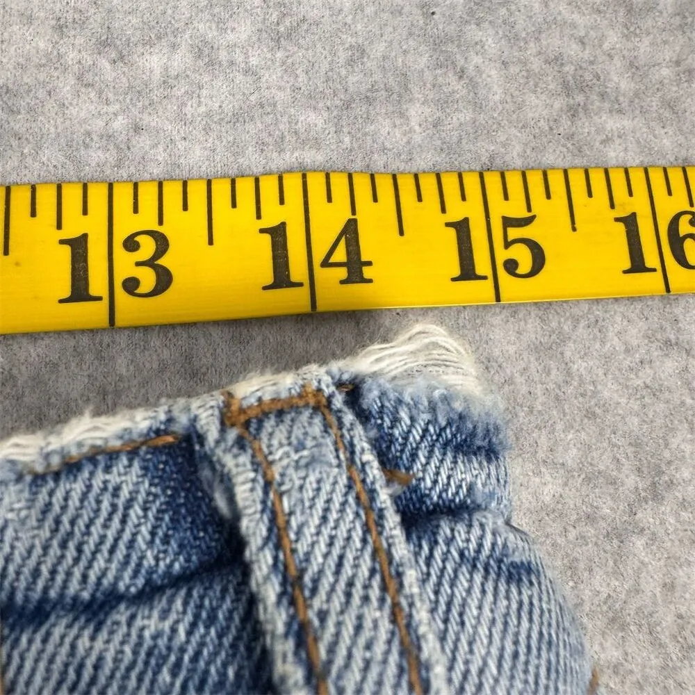 Zara Women's High Waisted Distressed Denim Shorts Blue Size 8 - Image 10