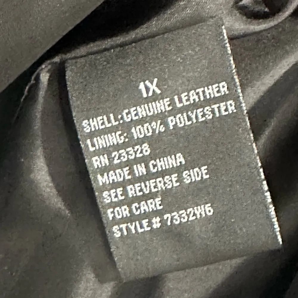 Pritti By Kristin Blake Suede Leather Jacket Black 1X Moto - Image 8