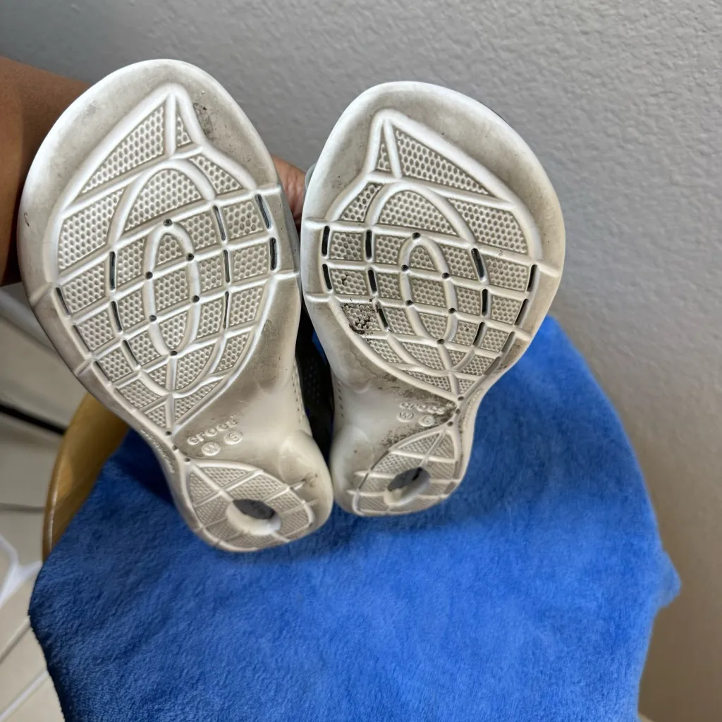 CROCS Literide 360 Light Gray Slide Sandals SZ:6 - Image 5