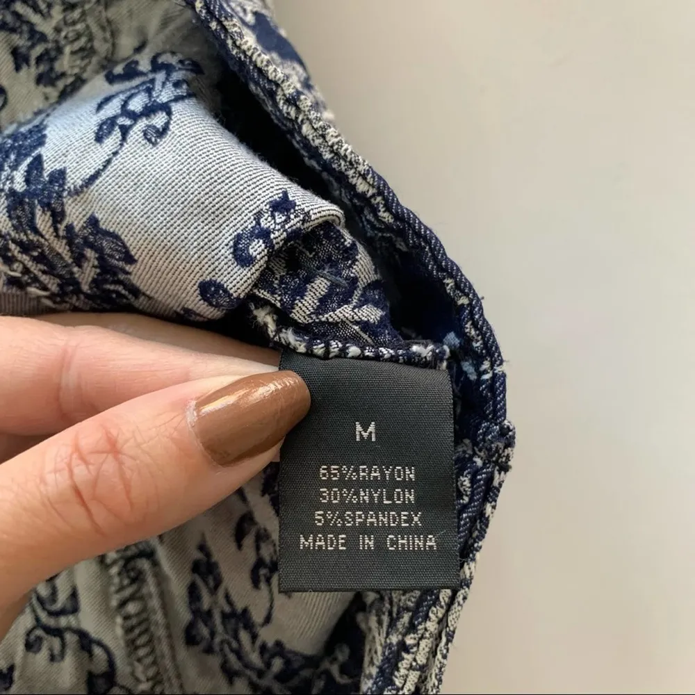 Via Penny Lane Reworked Apparel | Dog Mother Wine Lover Brocade Denim Vest M Size M - Image 6