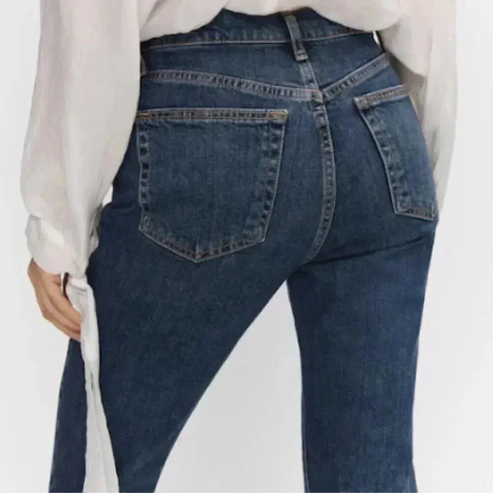 Mango MNG Slim Copped Dark Blue‎ Jeans NWT Plus 16 - Image 9