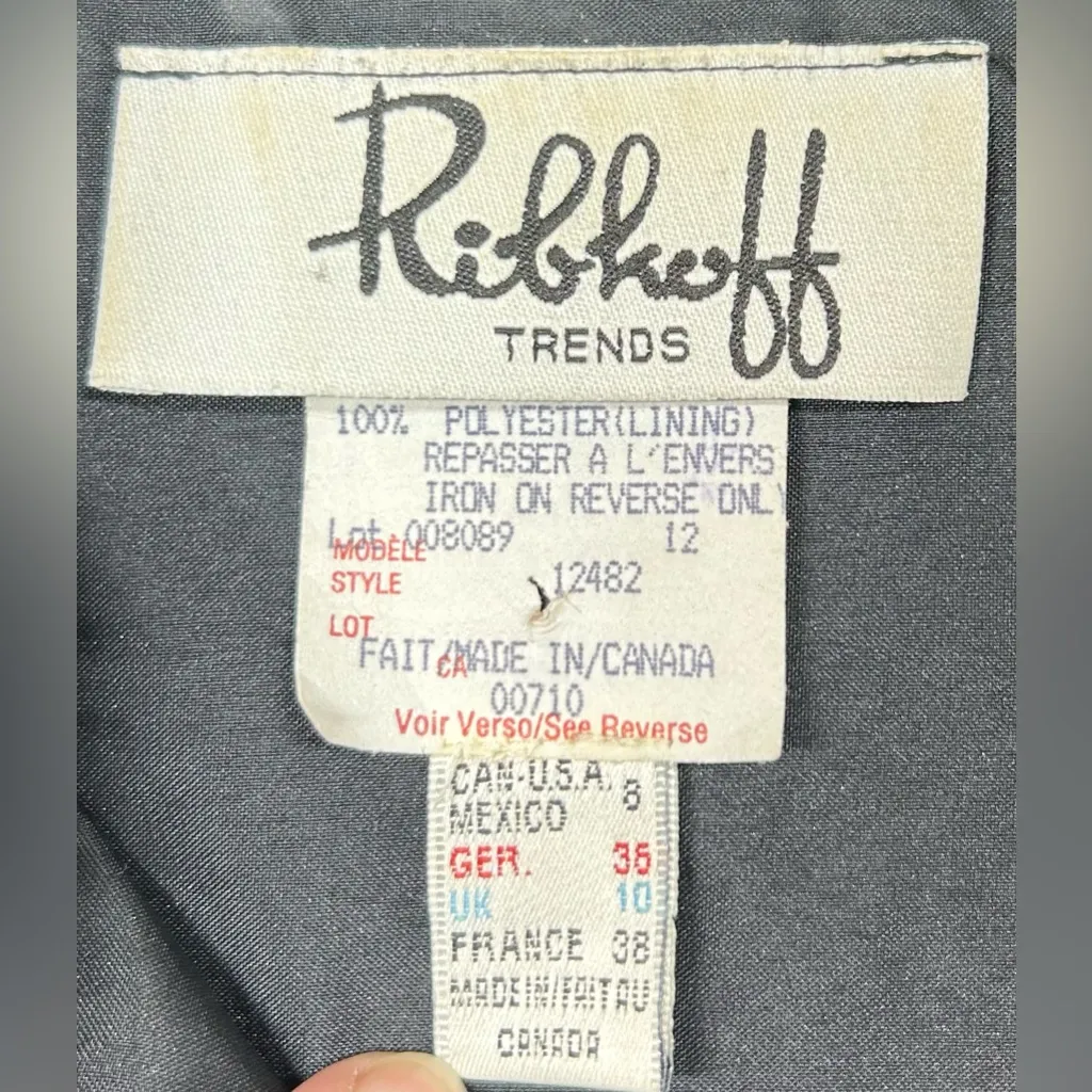 Joseph Ribkoff Trends VTG Size 8 (M) Brown Reptile Print Faux Fur Collar Vest - Image 2