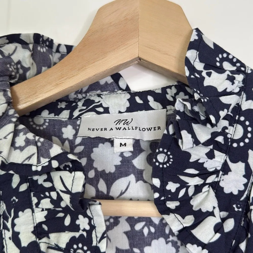 Never a Wallflower Vicki blue floral dress Size M - Image 9