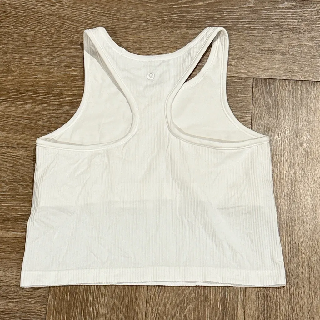 Lululemon Ebb to Street Cropped Racerback Tank Top - Image 4