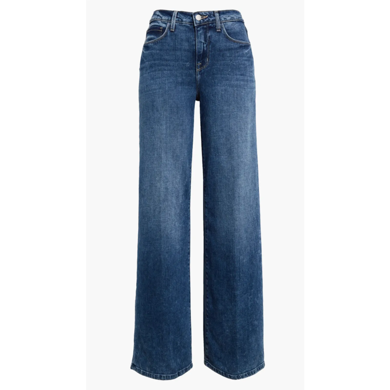 L'AGENCE Alicent High Waist Wide Leg Jeans in Wilcox Blue Relaxed US 27 NWT - Image 4