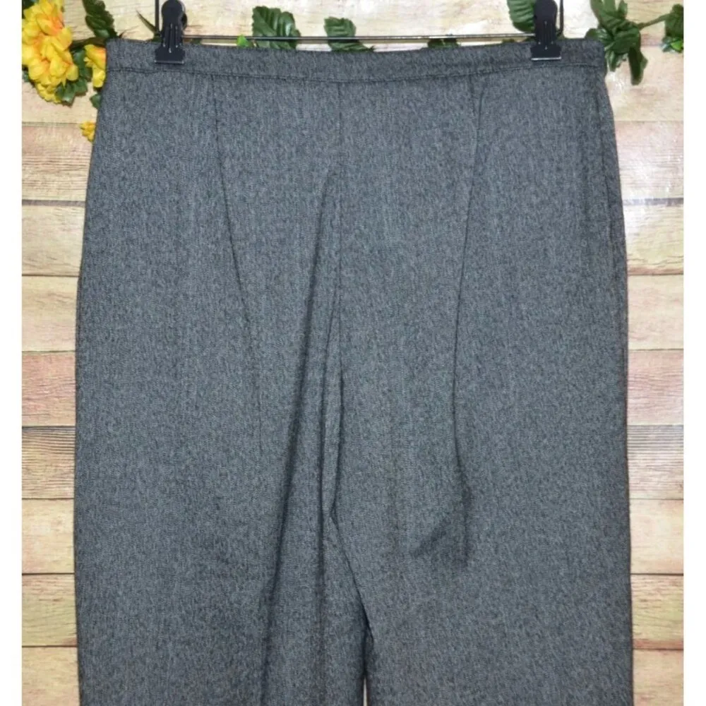 JM Collection Petite Gray Straight Leg Trousers Pants Size 10 10P Career Office - Image 4
