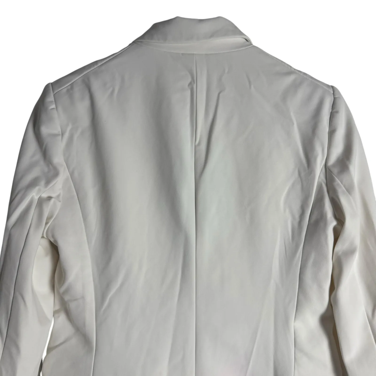 Veronica Beard White Scuba Zip Pocket Dickey Office Travel Blazer Jacket Size 6 - Image 11