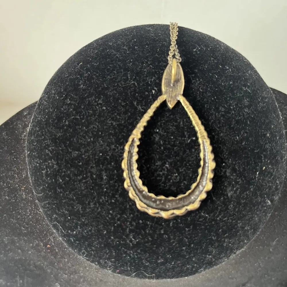 Medieval Fantasy Egyptian Teardrop Rope Pendant Necklace Blue Stones Extender - Image 89