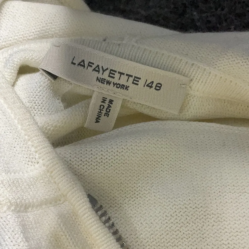 Lafayette‎ 148 Full Zip Cardigan Sweater Jacket Womens Medium Hoodie White - Image 3